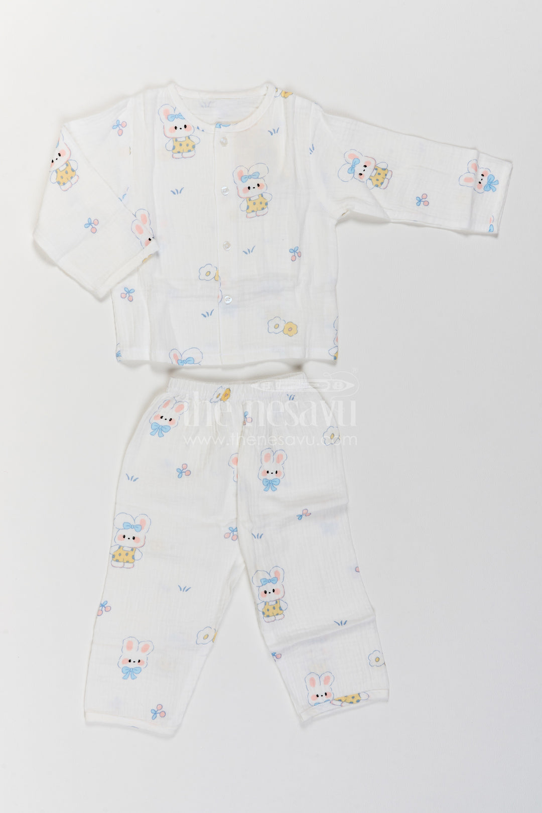 Kids Bunny Print Night Suit for Cosy Bedtime and Sleepovers