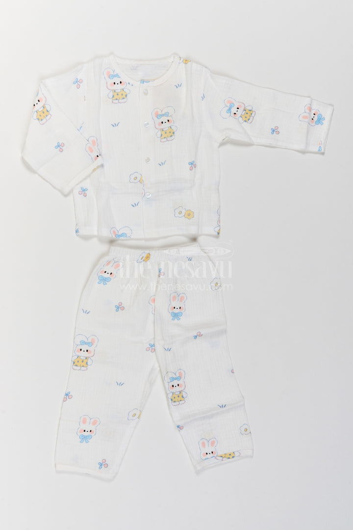 Kids Bunny Print Night Suit for Cosy Bedtime and Sleepovers