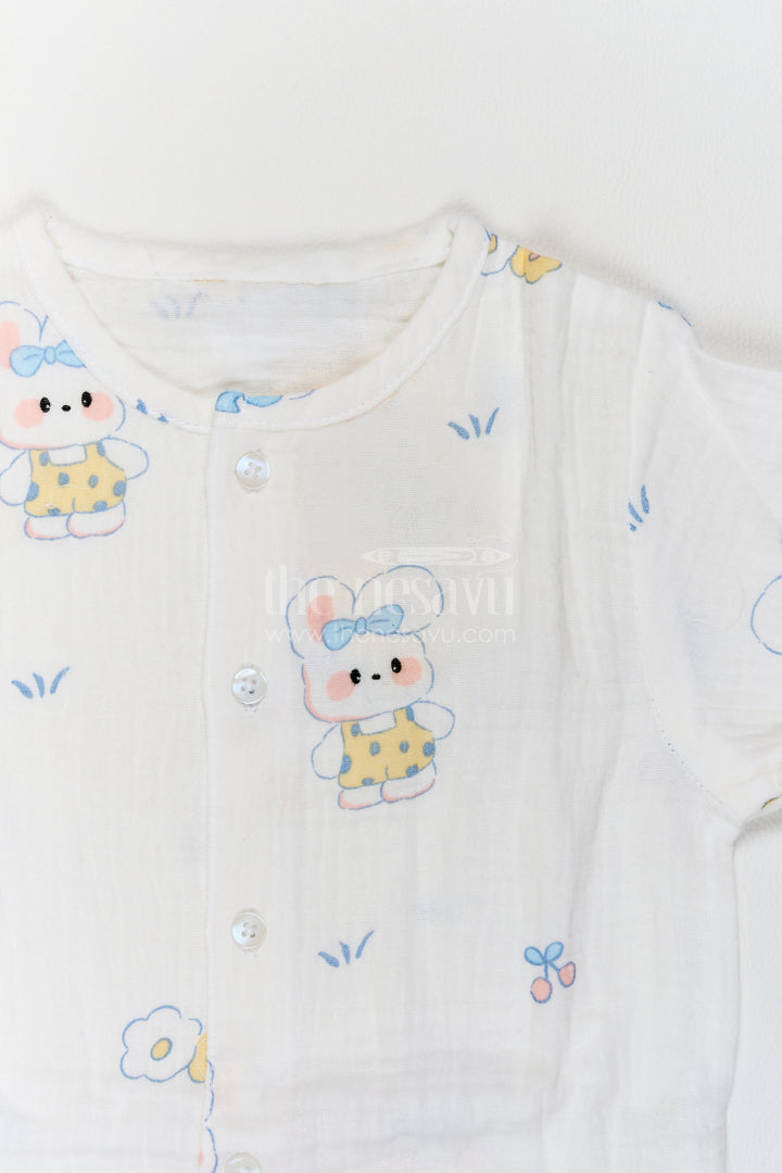 Kids Bunny Print Night Suit for Cosy Bedtime and Sleepovers