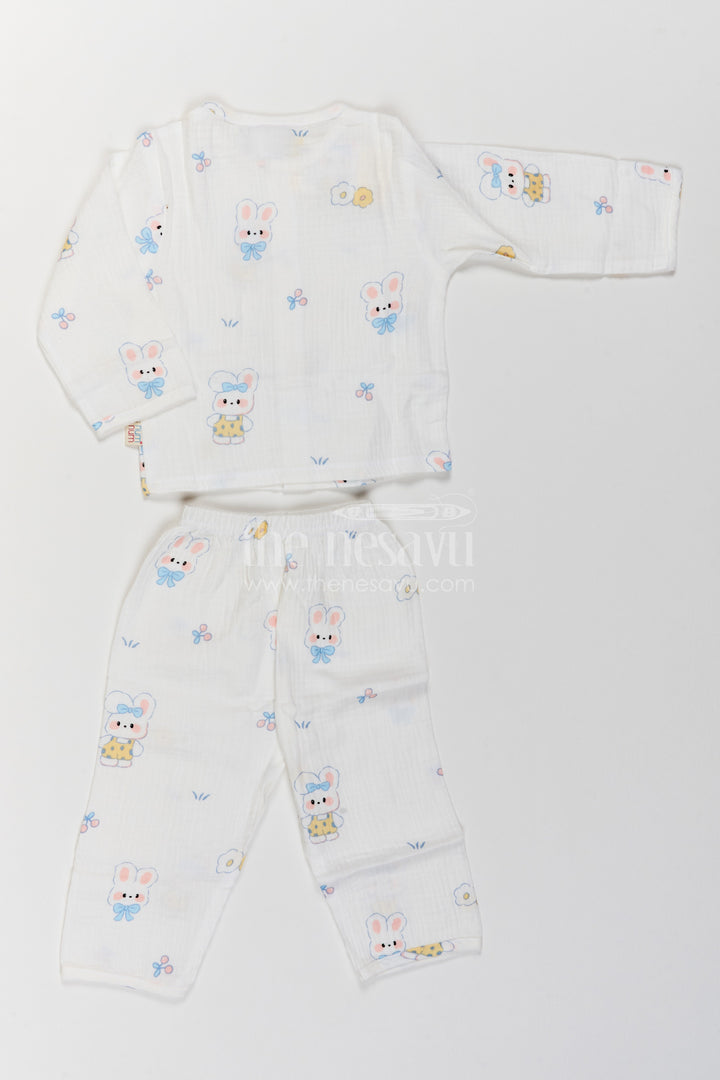 Kids Bunny Print Night Suit for Cosy Bedtime and Sleepovers