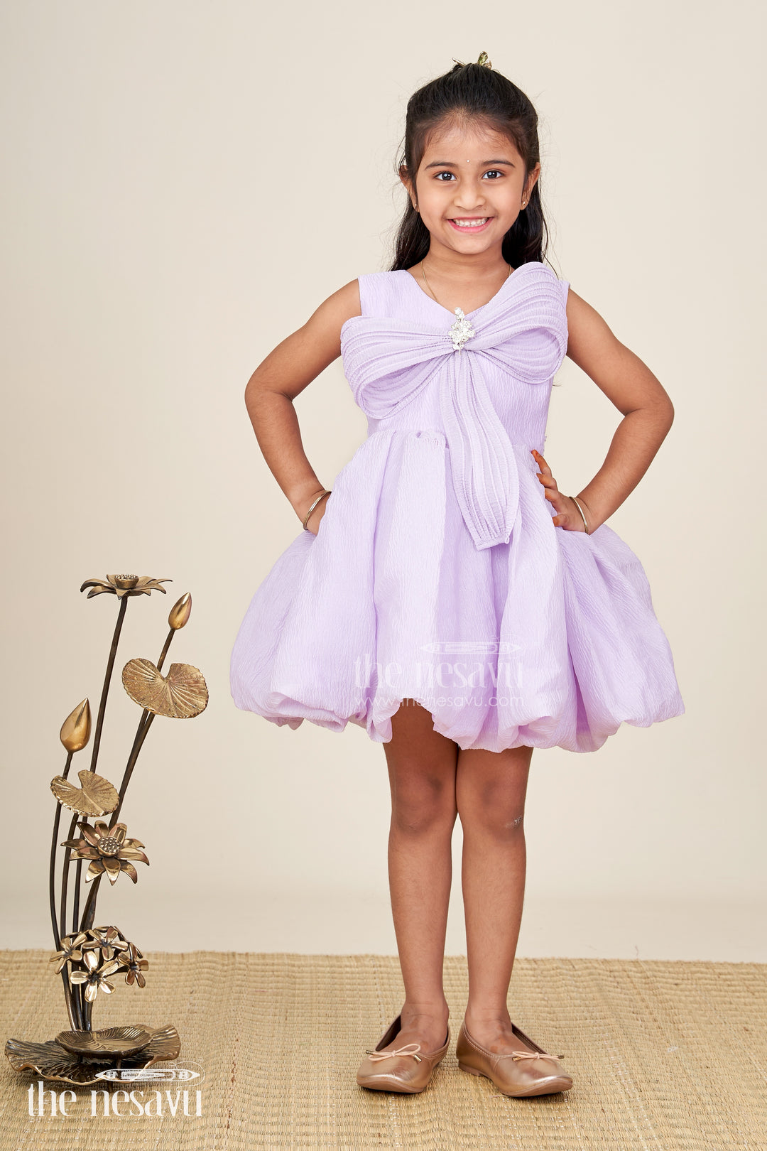 Baby Girl Birthday Dress With Bow Comfortable And Stylish