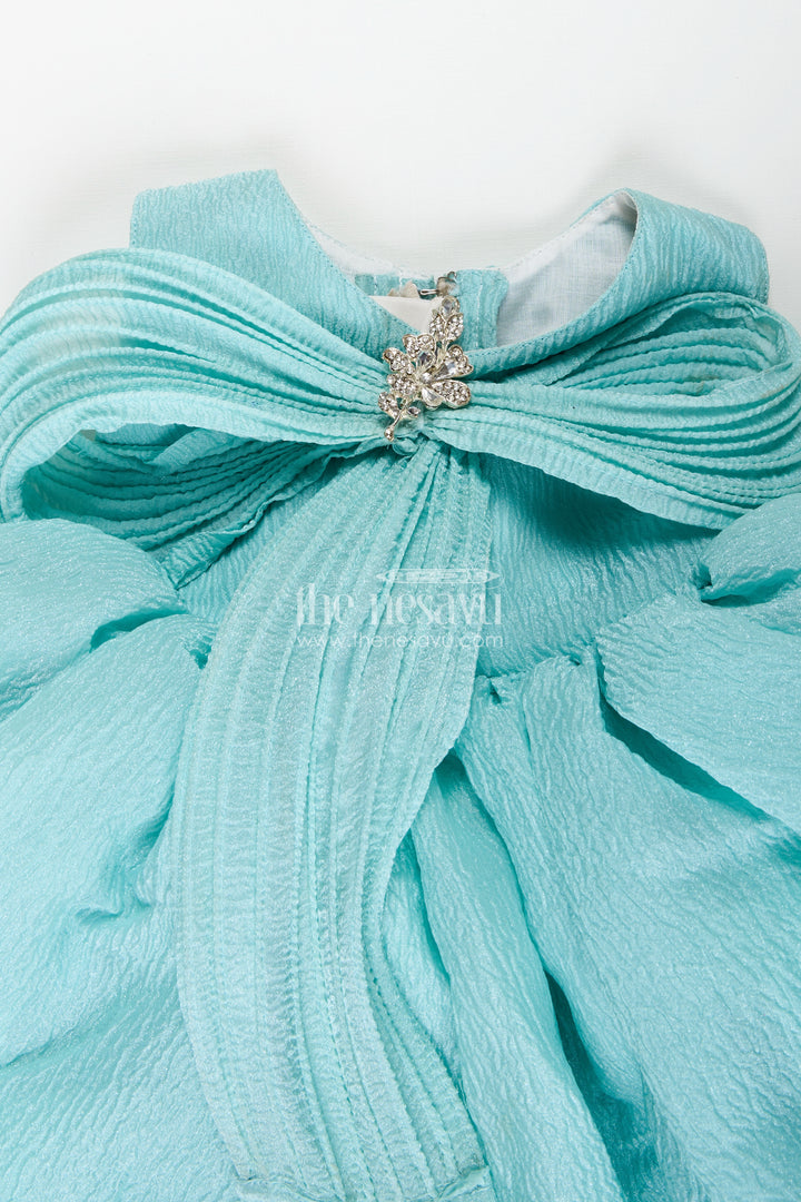 Party Wear Frock For Baby Girls Cute Bow Design And Flare