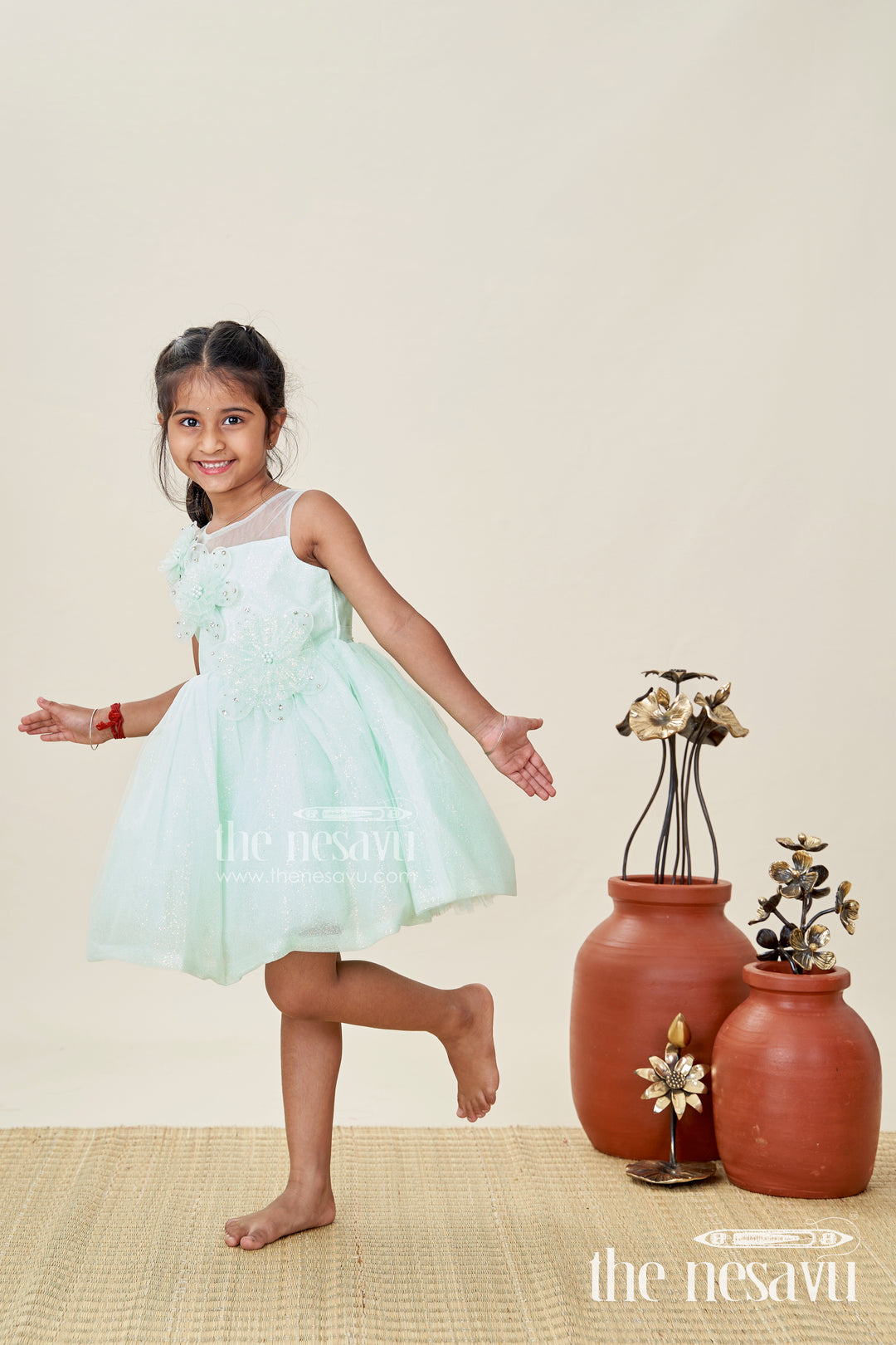 Girls Lace Party Dress Elegant Outfit For Celebrations