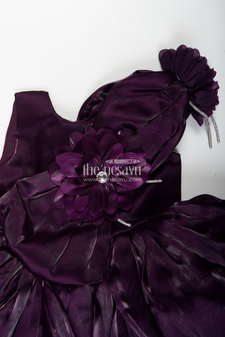 Wedding Party Frock For Girls Designer Satin Dress
