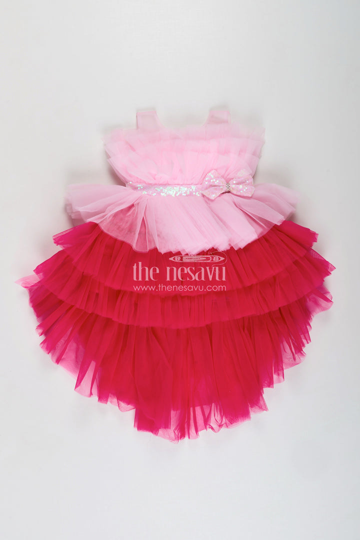 Layered net party frock for toddler girls for birthdays and photo shoots