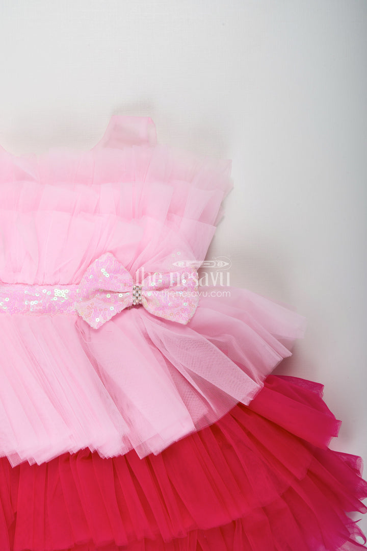 Layered net party frock for toddler girls for birthdays and photo shoots