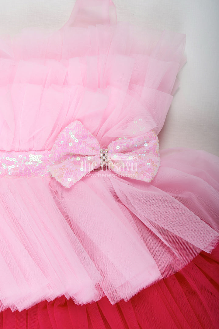 Layered net party frock for toddler girls for birthdays and photo shoots