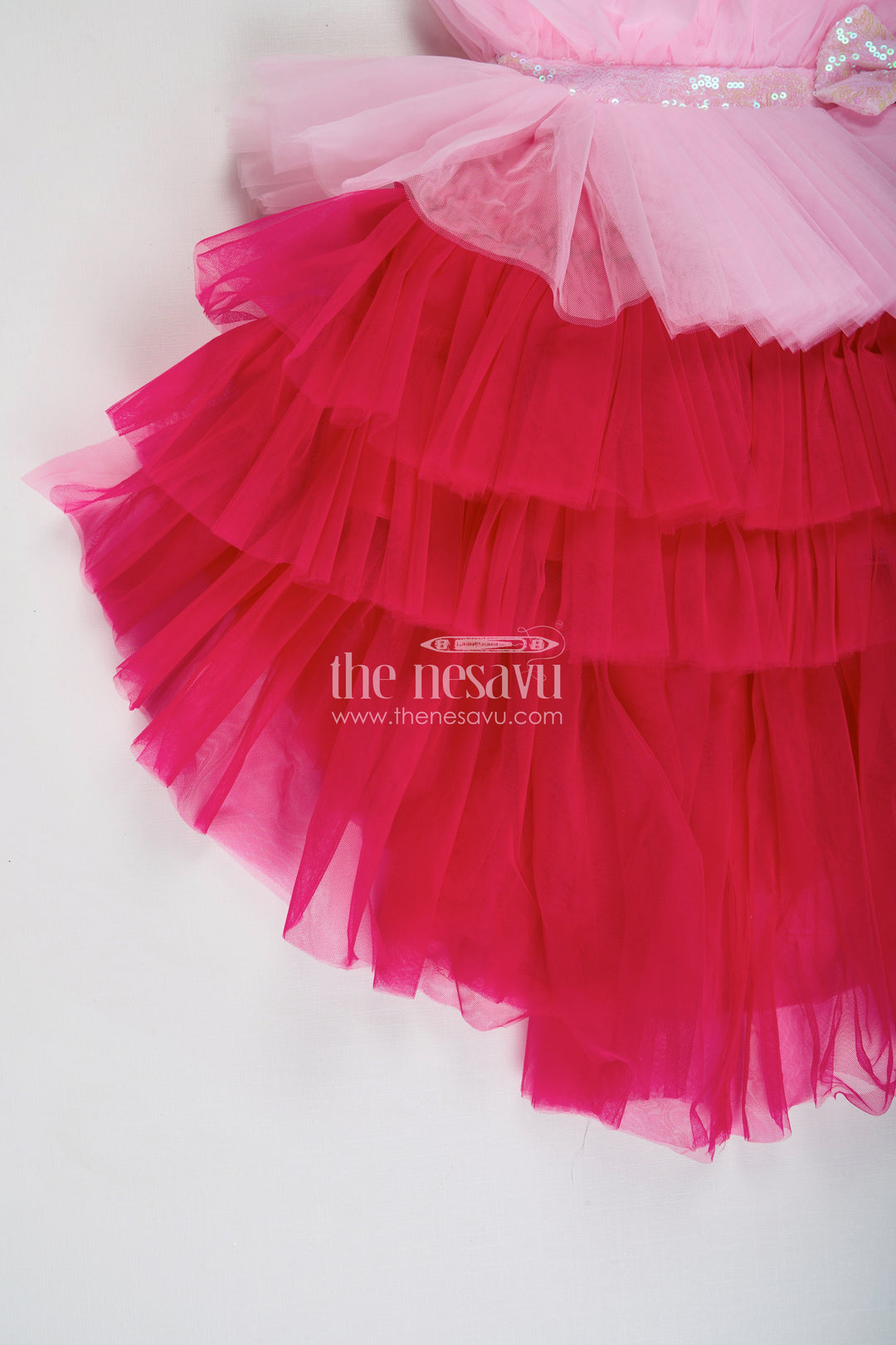 Layered net party frock for toddler girls for birthdays and photo shoots