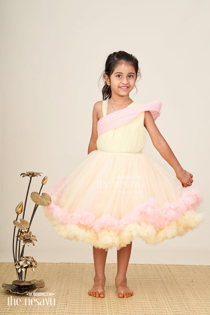 Soft net party frock for baby girls perfect for birthdays and family photos