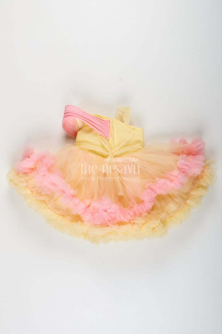 Soft net party frock for baby girls perfect for birthdays and family photos