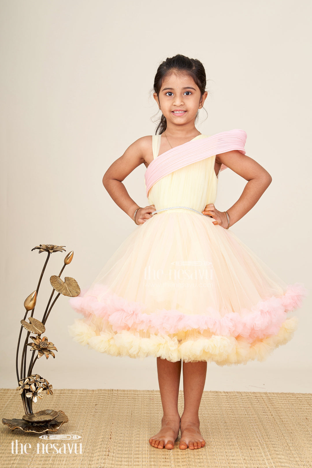 Soft net party frock for baby girls perfect for birthdays and family photos