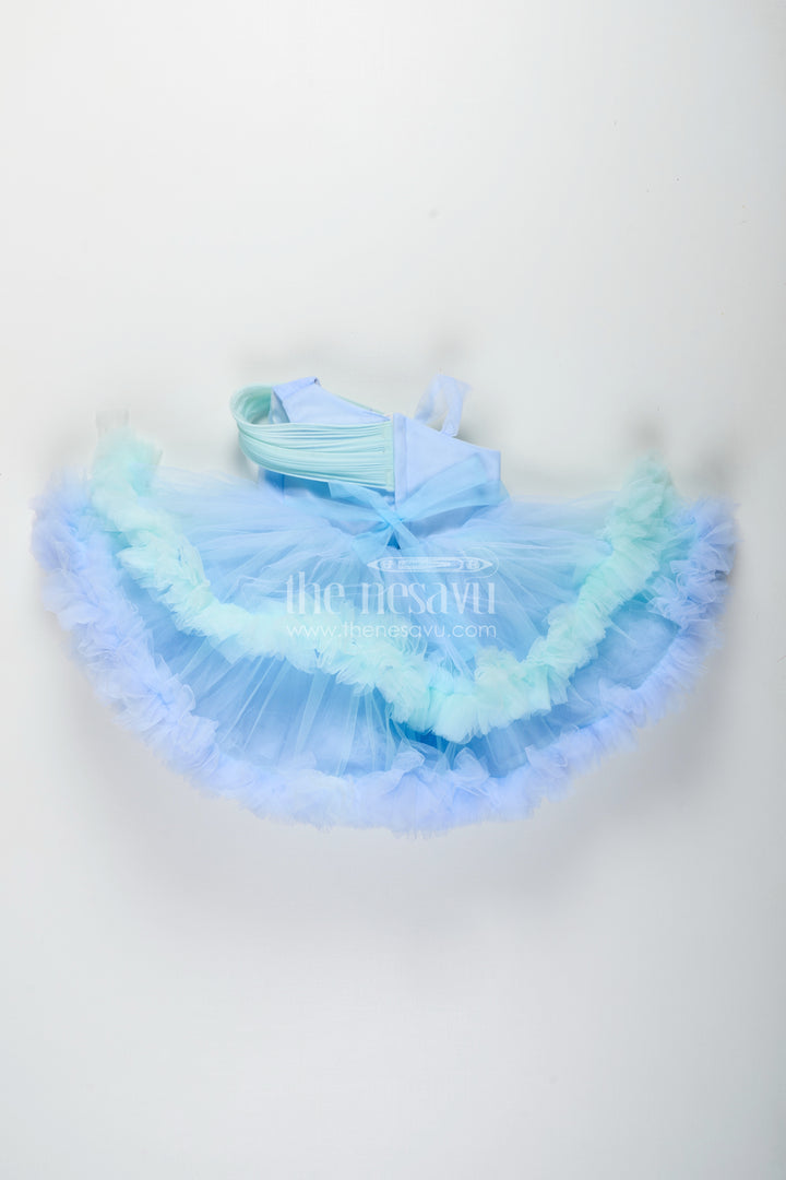 Girls pastel blue tutu frock for birthdays and party photoshoots