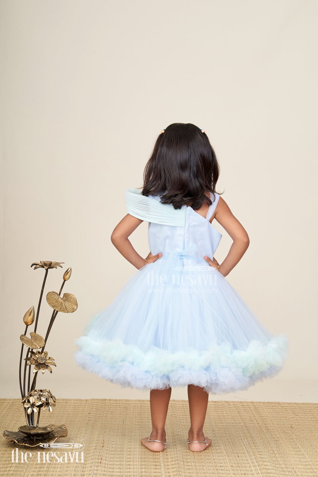 Girls pastel blue tutu frock for birthdays and party photoshoots