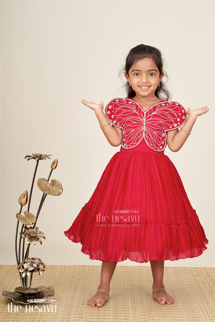 Baby girl butterfly frock for birthday parties and celebrations