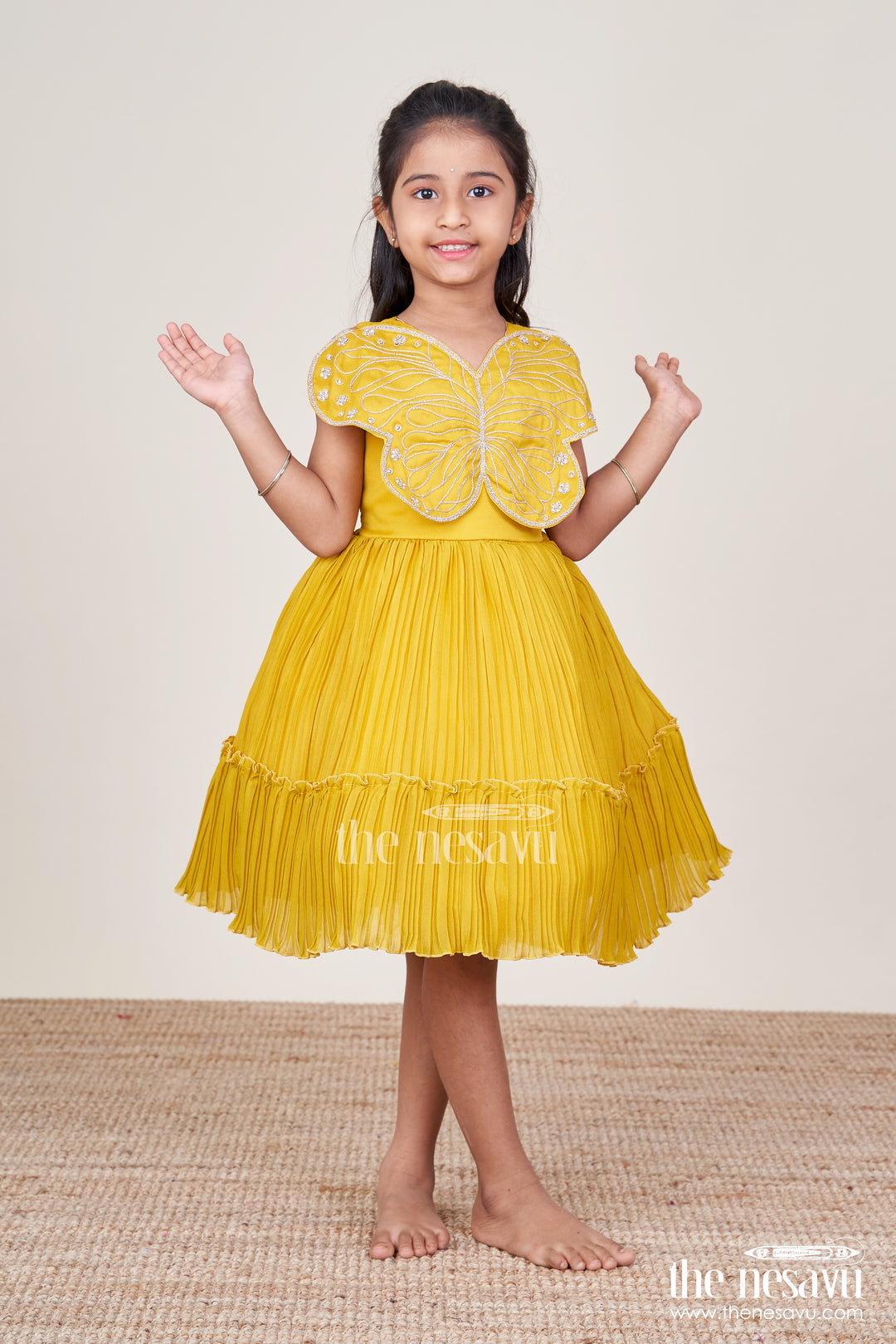 Fancy Frock for Baby Girls with Butterfly Embroidery for Birthdays and Events