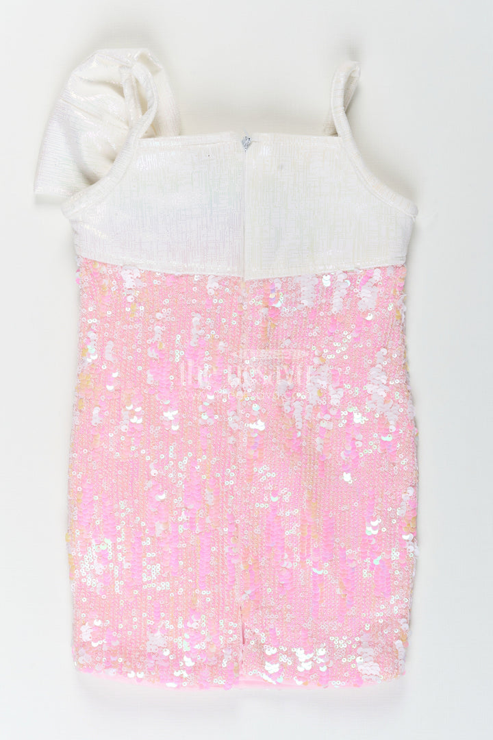 Sequin party dress for baby girl with matching bow and bag ideal birthday outfit