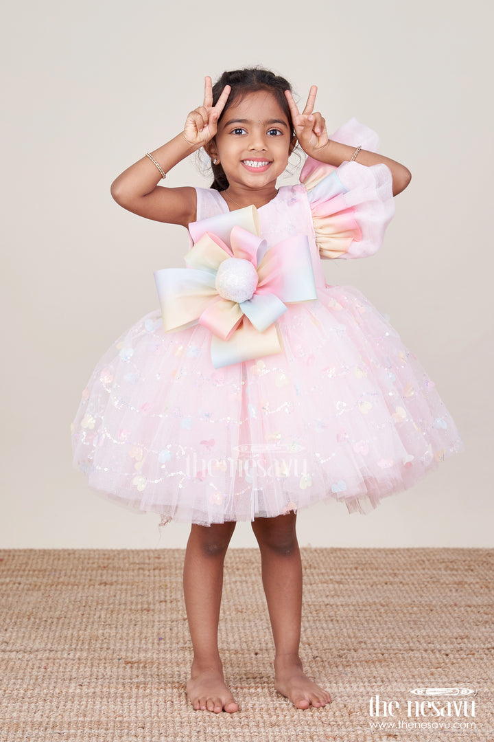 Baby Girls Fancy Frock with Sequins for Birthday Parties