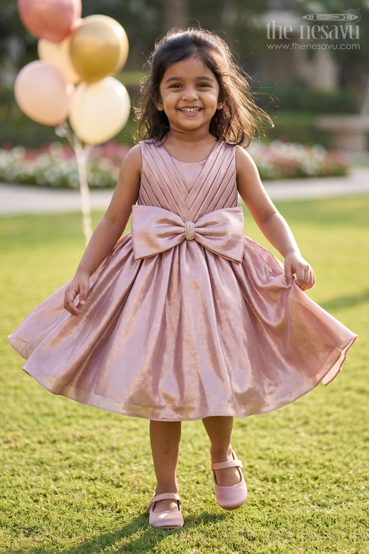 Baby Girl Satin Party Dress for Birthdays and Photo Celebrations