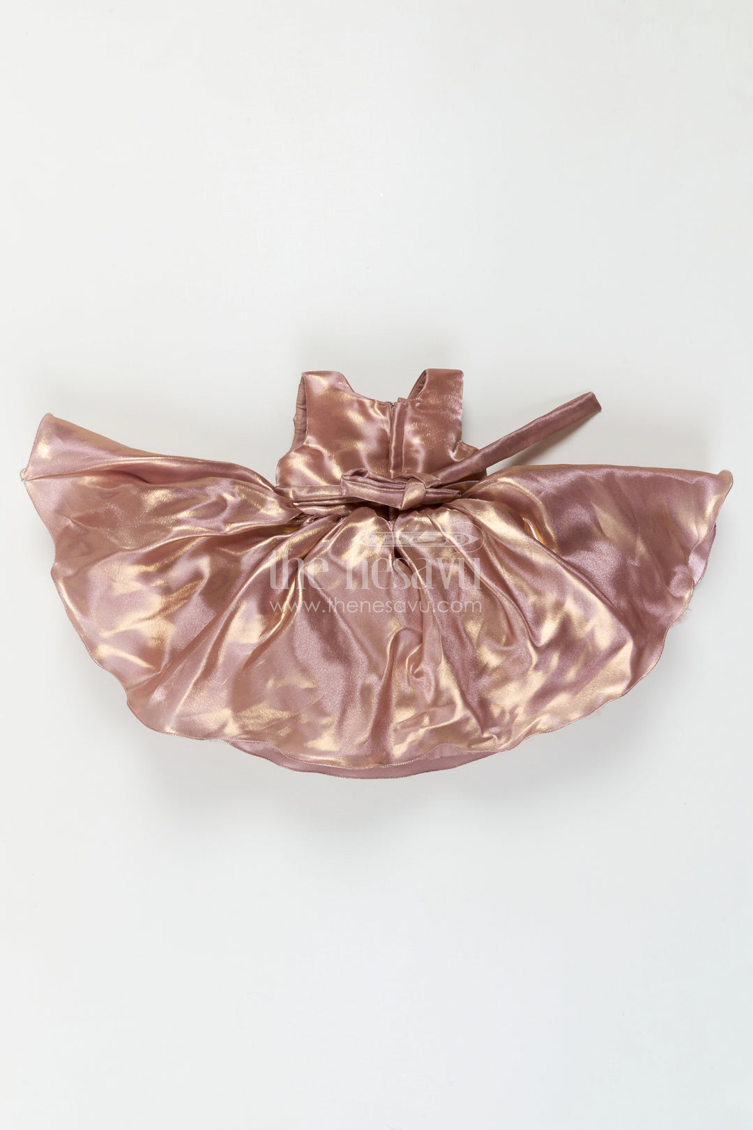 Baby Girl Satin Party Dress for Birthdays and Photo Celebrations