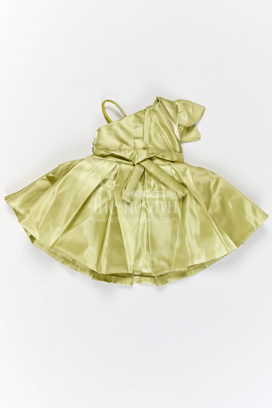 Designer Frock for Girls in Gold for Festive Gatherings