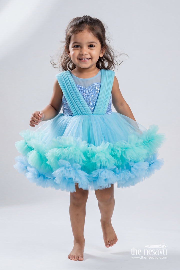 Girls Layered Net Frock for Birthday Parties and Twirl Moments