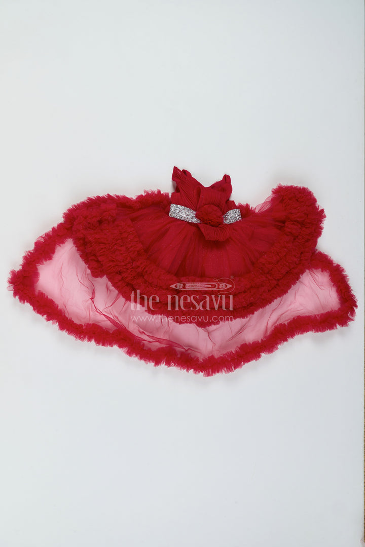 Girls Dramatic Ruffle Frock for Princess Parties and Cake Cutting