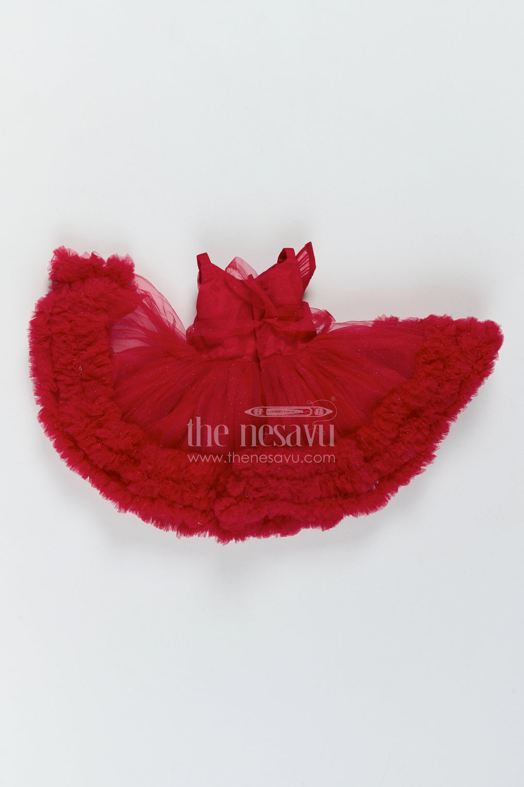 Girls Dramatic Ruffle Frock for Princess Parties and Cake Cutting