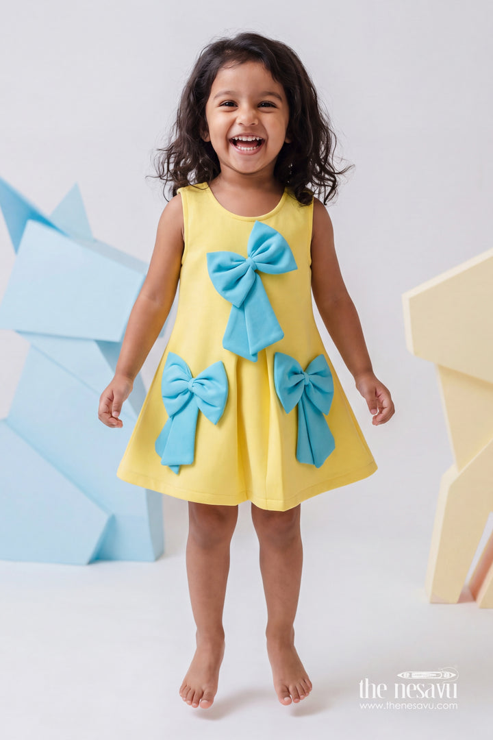 Girls Statement Bow Frock for Birthday Parties and Playful Celebrations