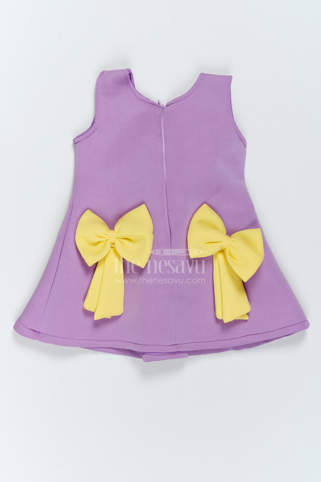 Girls Bow Front Party Dress for Family Outings and Special Occasions