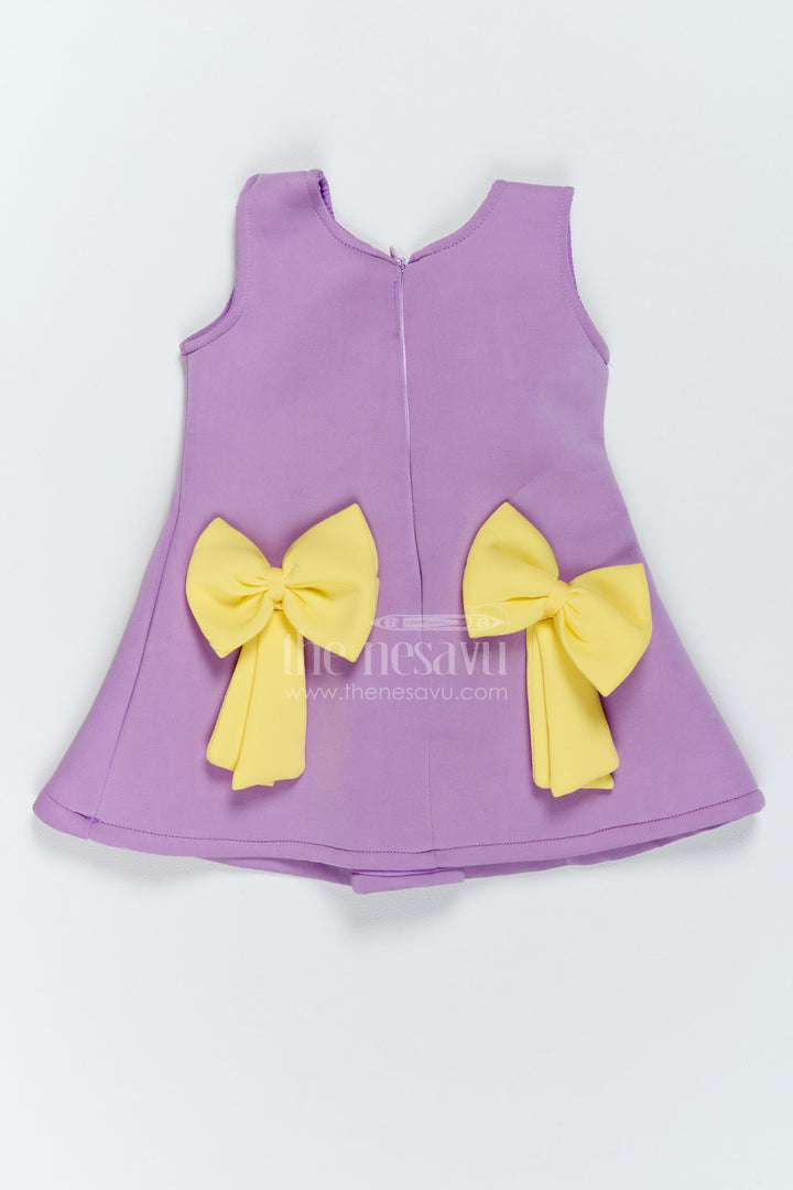 Girls Bow Front Party Dress for Family Outings and Special Occasions