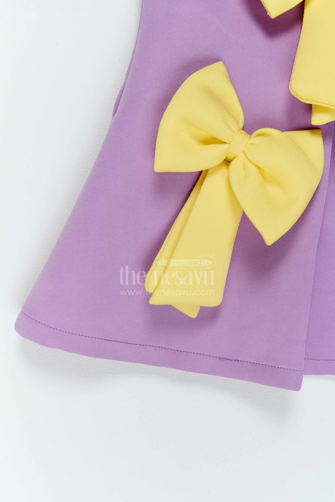 Girls Bow Front Party Dress for Family Outings and Special Occasions