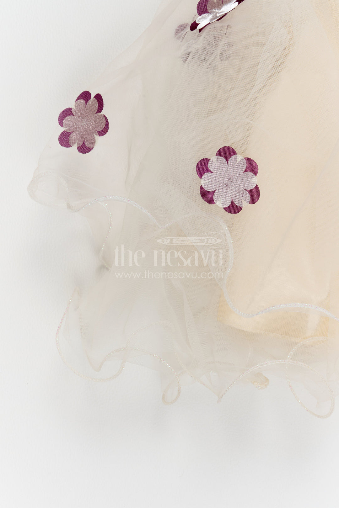 Girls Floral Net Frock for Receptions and Milestone Celebrations