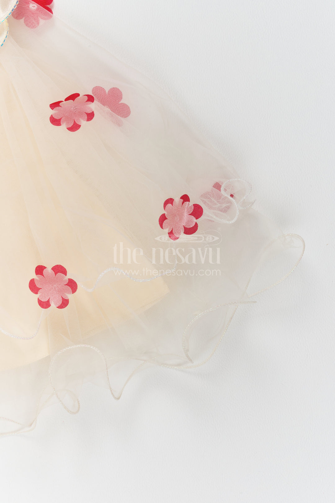 Girls Floral Applique Frock for Birthdays and Garden Party Celebrations