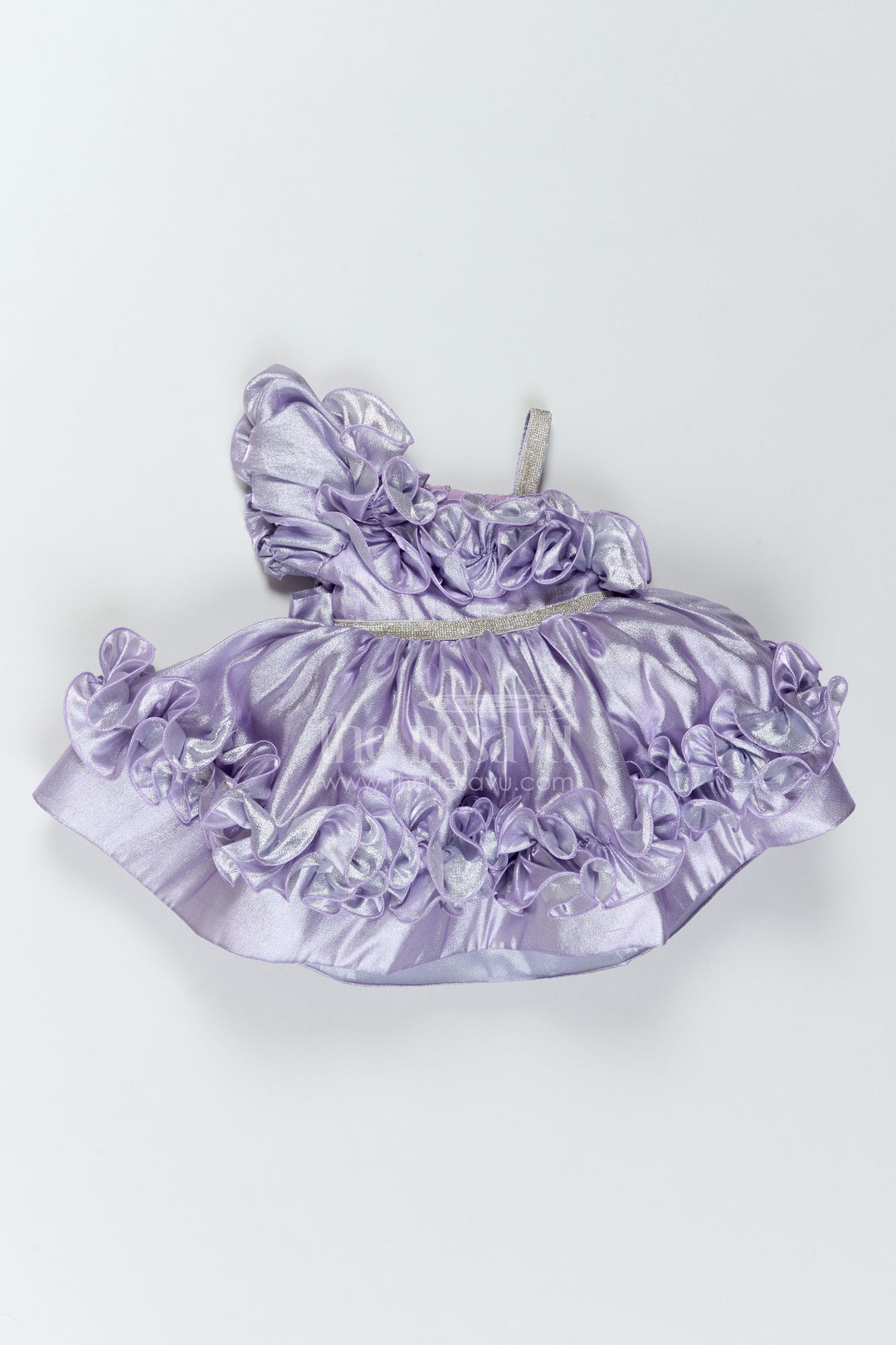 Girls Ruffle Satin Frock for Dance Parties and Birthday Celebrations