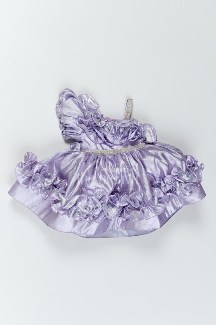 Girls Ruffle Satin Frock for Dance Parties and Birthday Celebrations