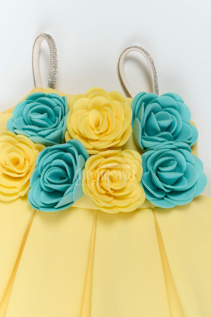 Girls Floral Waist Frock for Birthday Outings and Family Functions