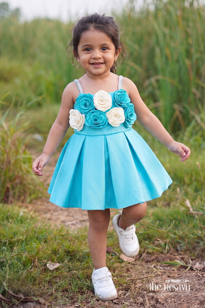 Girls Rose Waist Frock for Birthday Parties and Family Celebrations