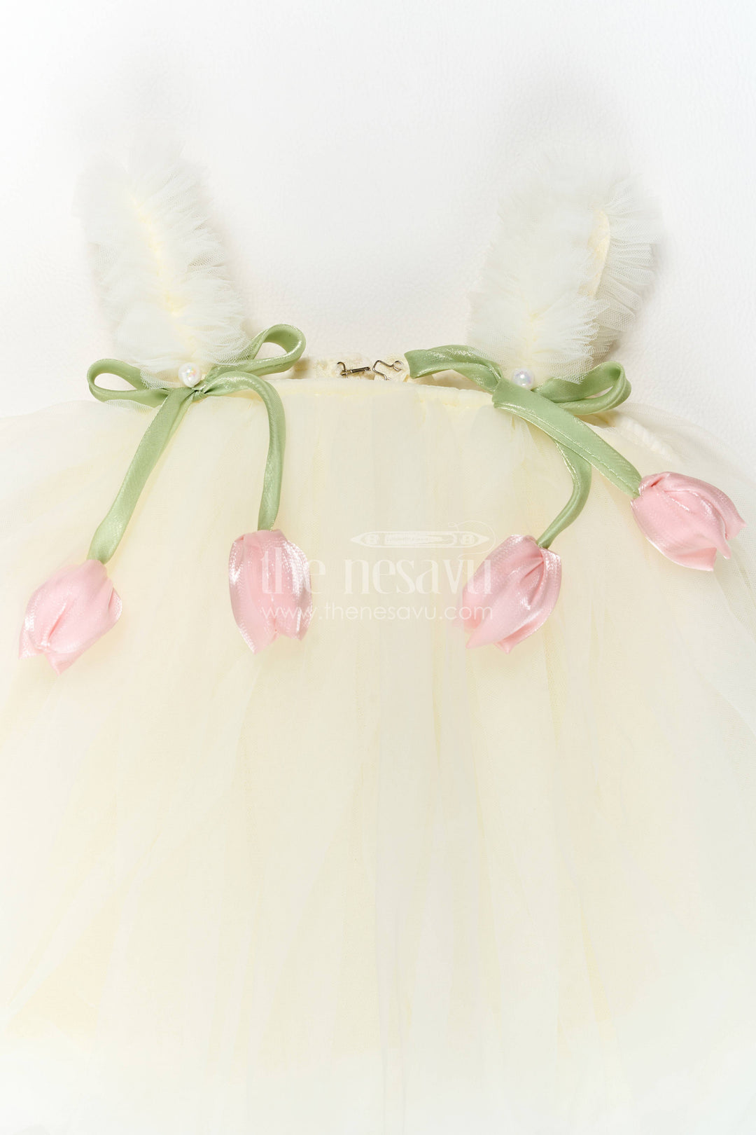 Girls Party Frock in White for Festive Photos