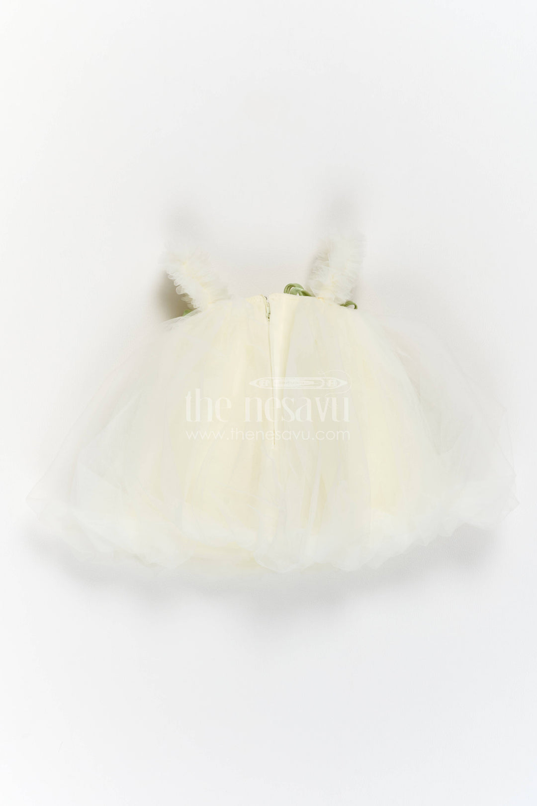 Girls Party Frock in White for Festive Photos