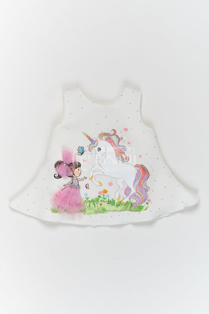 Party Dress for Girls in White with an Occasion Ready Finish