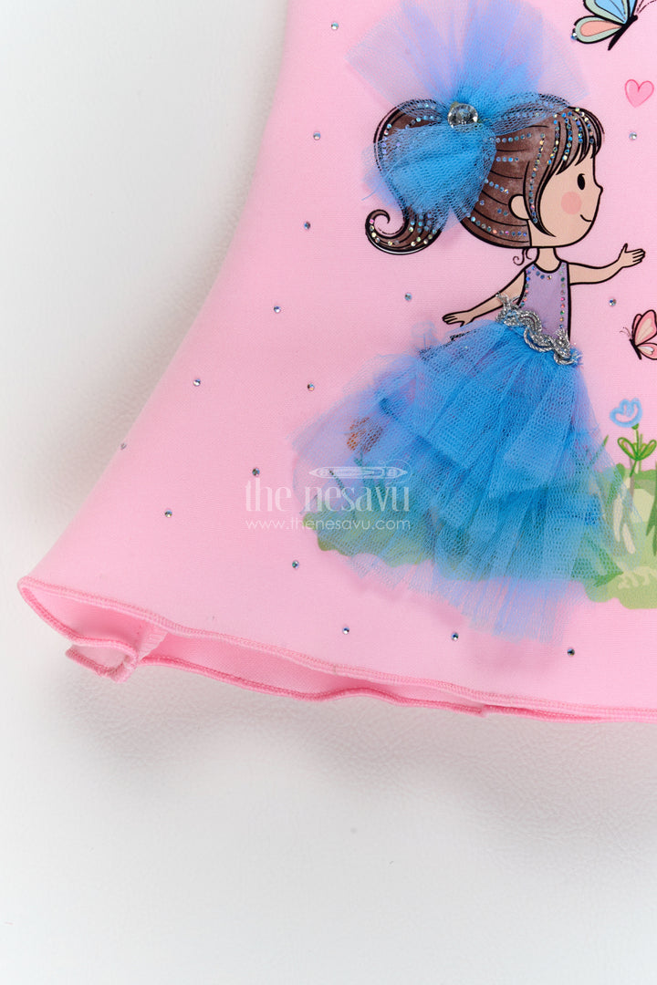 Girls Scuba Party Frock in Pink with Unicorn Rainbow