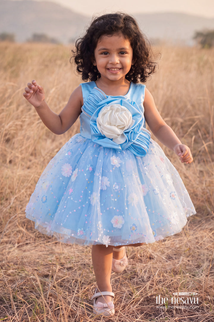 Designer Frock for Girls with Sequin Work for Weddings and Parties