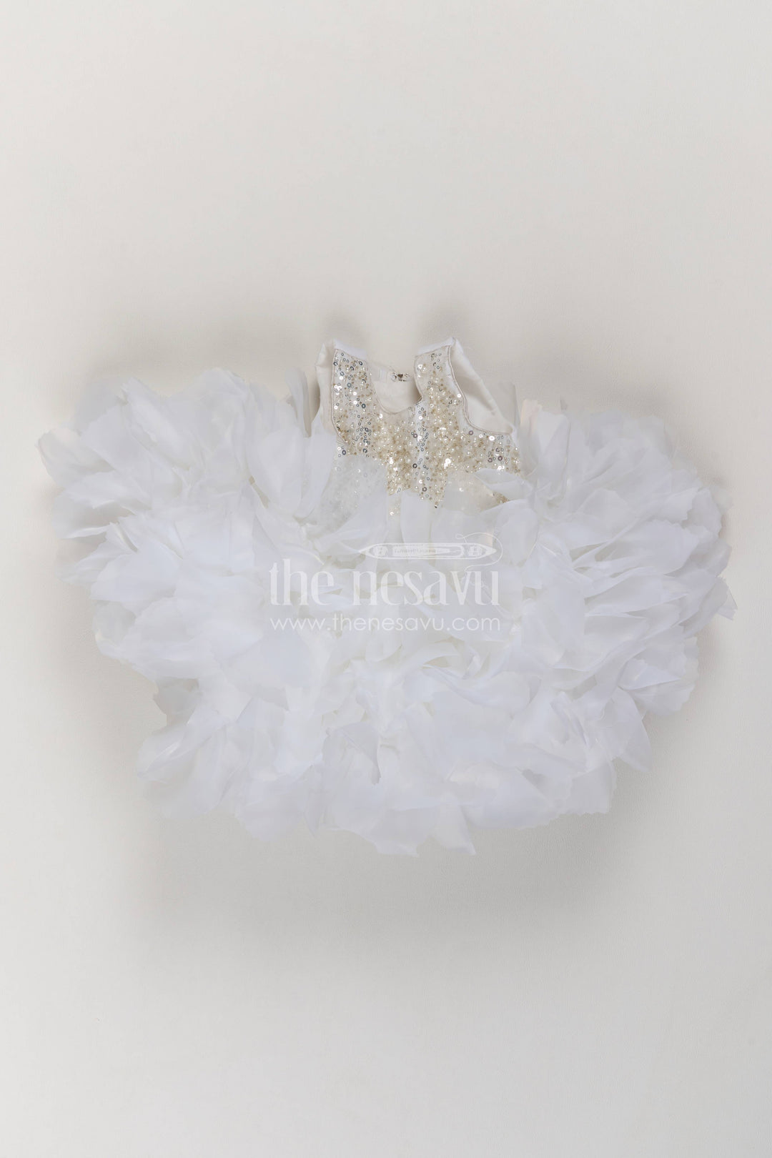 Party Dress for Girls in White for Wedding Moments