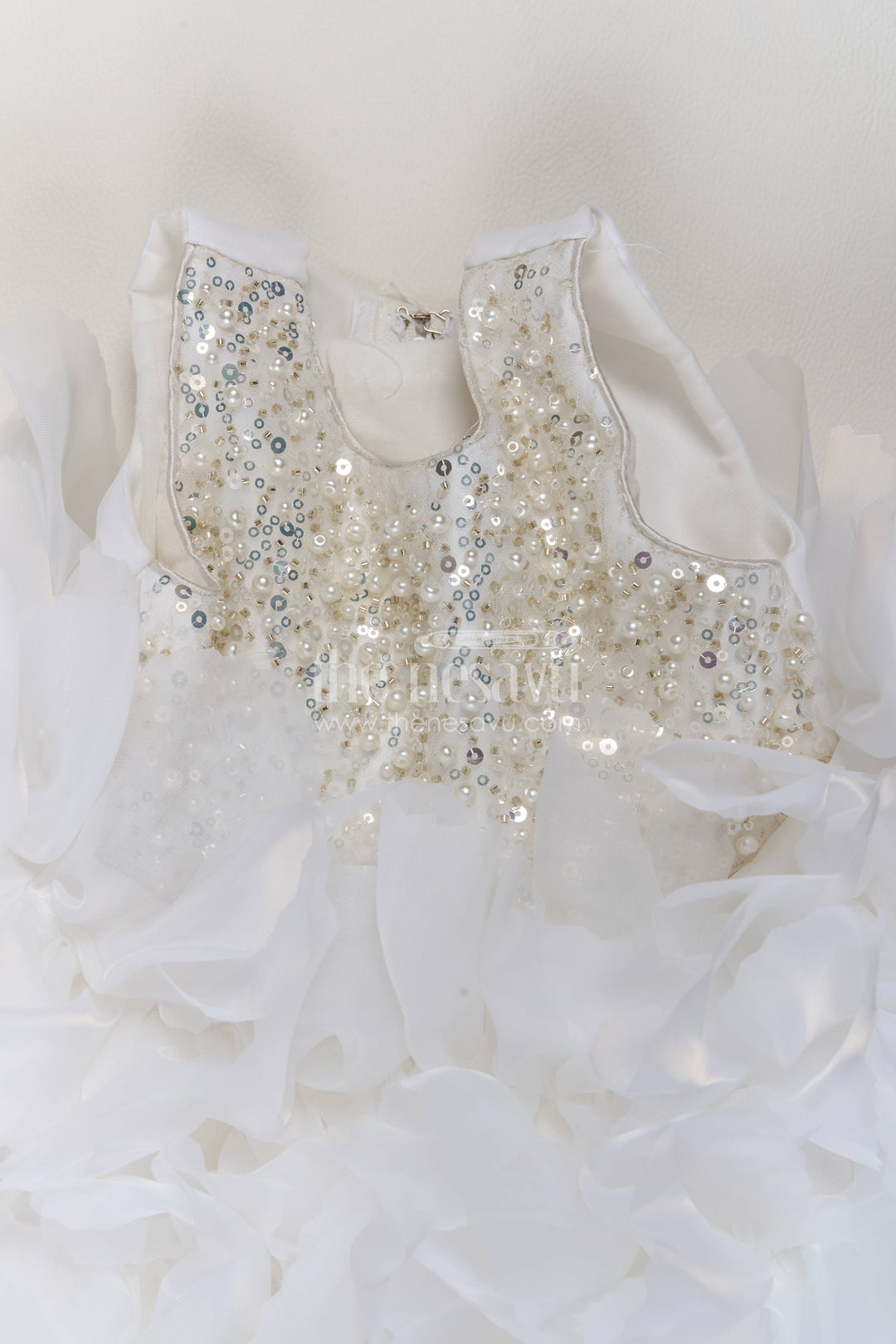 Party Dress for Girls in White for Wedding Moments