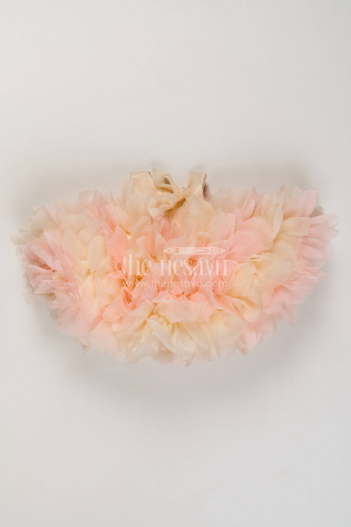 Designer Frock for Girls in Peach for Festive Gatherings