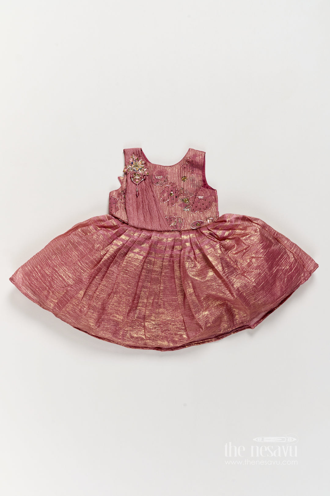 Girls Party Frock in Pink with Smart Tailoring