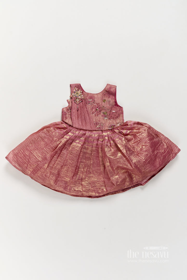 Girls Party Frock in Pink with Smart Tailoring
