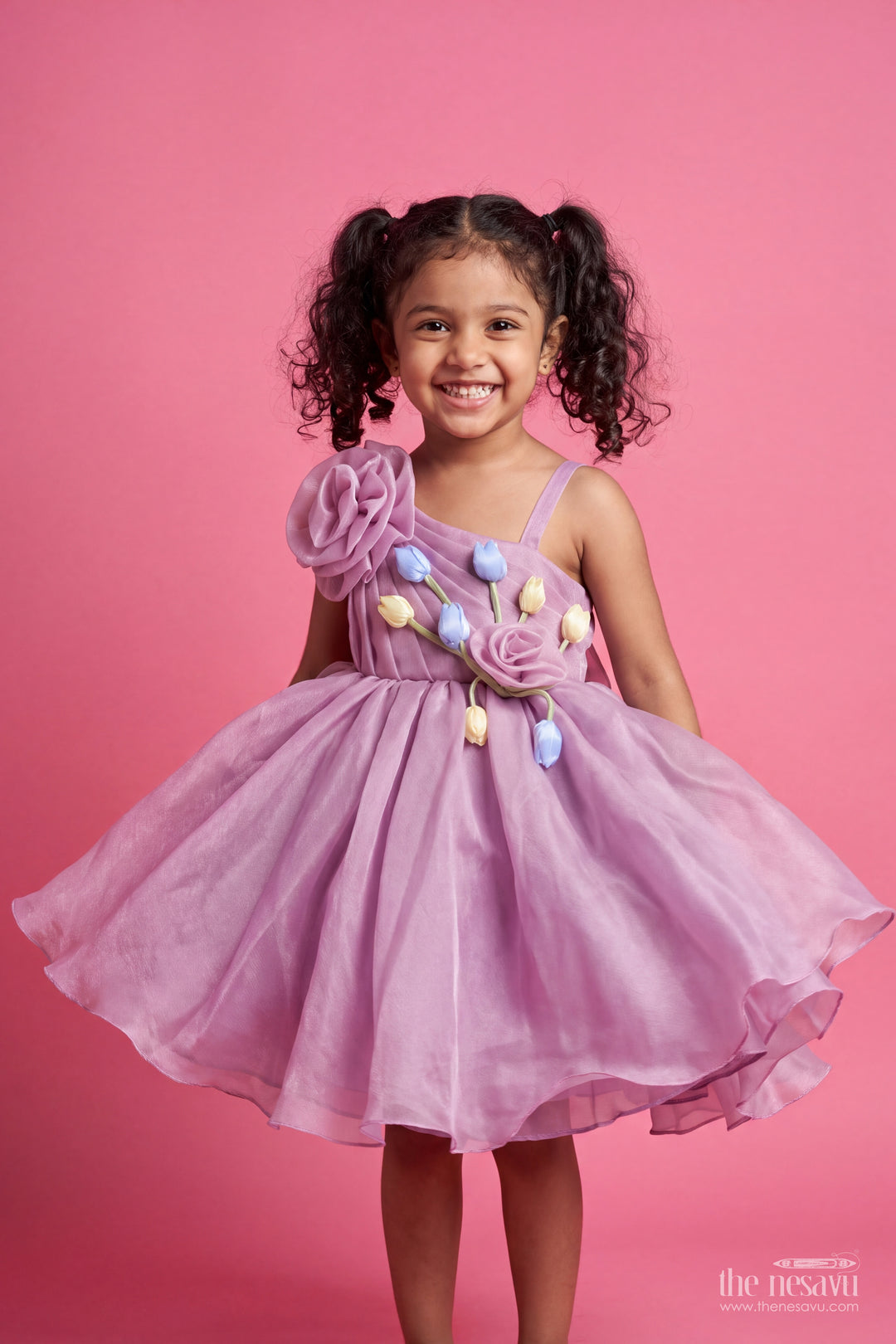 Designer Frock for Girls in Purple for Festive Gatherings
