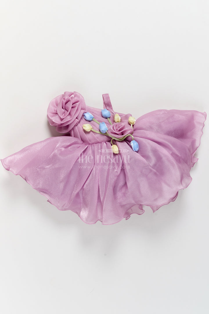 Designer Frock for Girls in Purple for Festive Gatherings