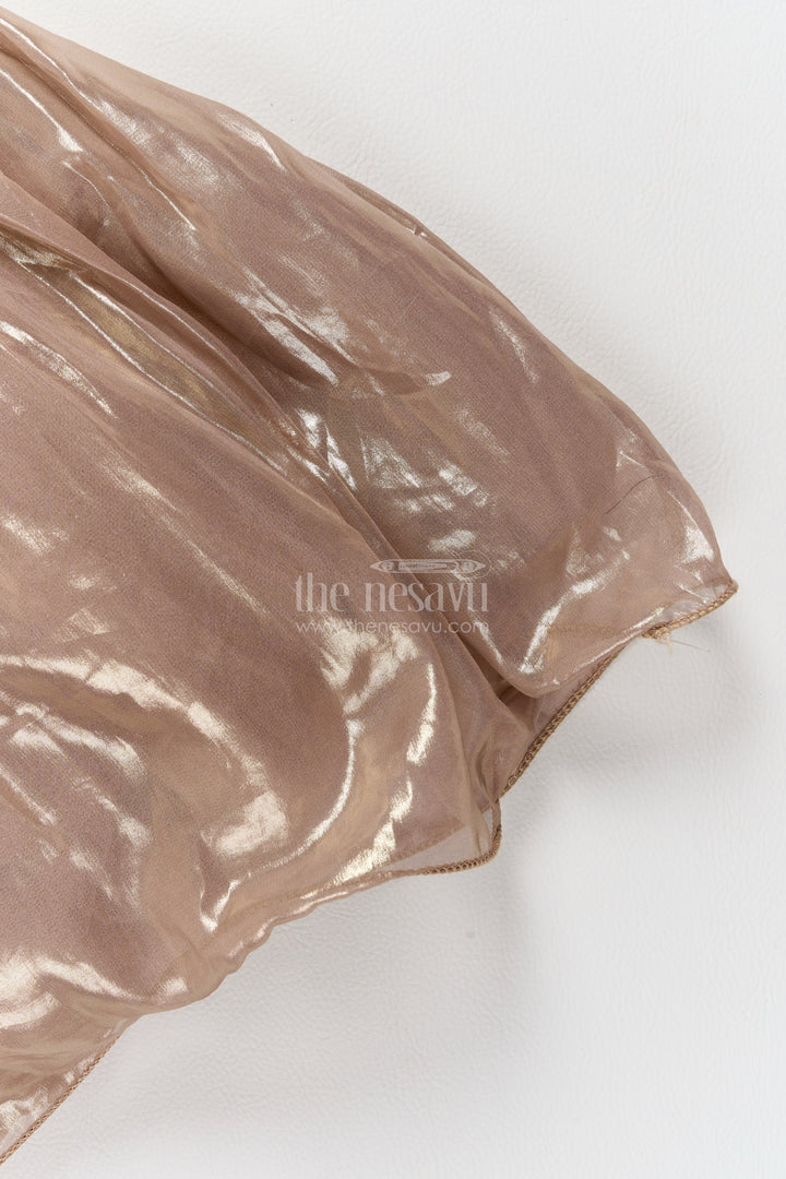Designer Frock for Girls in Cream for Milestone Days